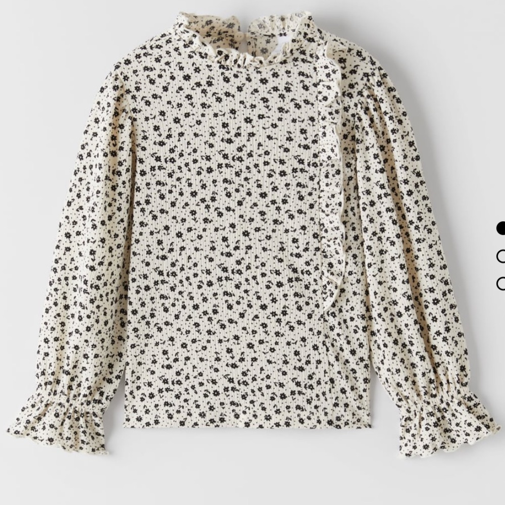 Zara Ruffed Floral Top